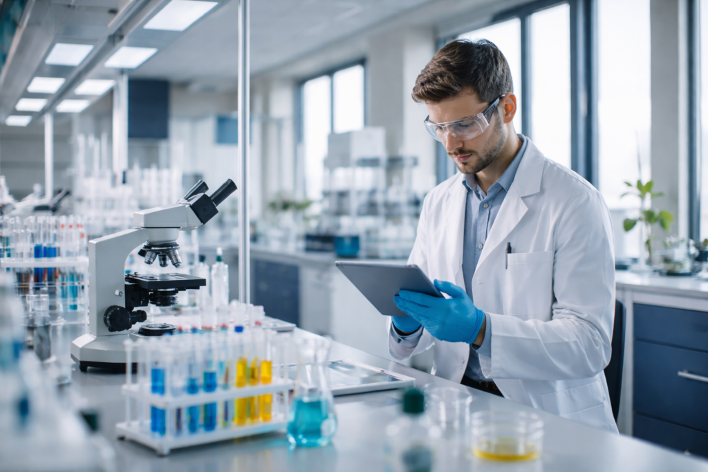 Startup Researcher Managing Lab Operations