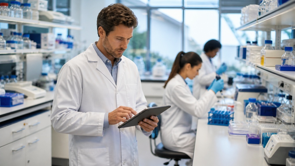Startup Biotech Lab Team at Work